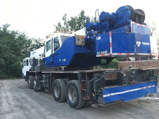 Κρέα φορτηγού QY50KA 55 τόνων ονομαστική χωρητικότητα φόρτωσης Χρησιμοποιούμενο Tadano GT-550E