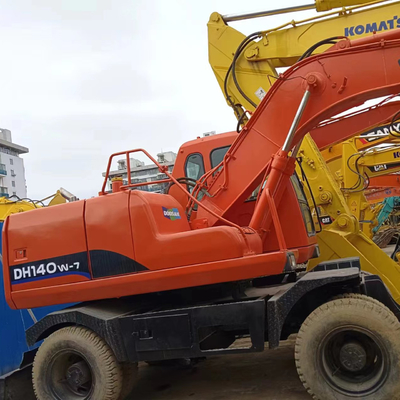 DOOSA DH140W-7 Χρησιμοποιούμενος εξορυκτής με υδραυλική αντλία Parker Καθορισμένη ταχύτητα 4,2 km/h Μηχανή