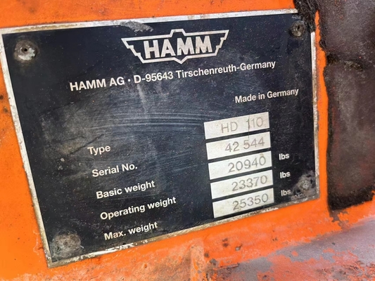 18000 KG Vibratory Roller HD110 HD128 HD138 HD90 Μοντέλα από τη Γερμανία Χρησιμοποιούνται στη Σαγκάη