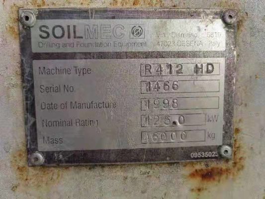 Μηχανή CAT Ιταλία Soilmec SR-60 SR-70 SR-80C R-516 R-622 R-412 RIG Χρησιμοποιούμενη τροχιακή μηχανή γεωτρήσεων