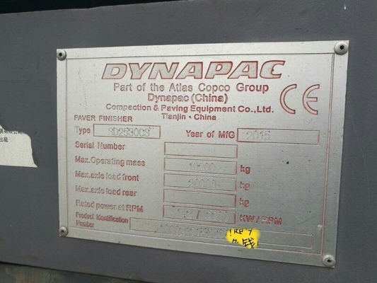 18000 kg Χρησιμοποιούμενος ασφαλτοστρωτήρας Dynapac SD3030 SD2503 SD2530 Μοντέλο XCM RP952 RP953 Paver